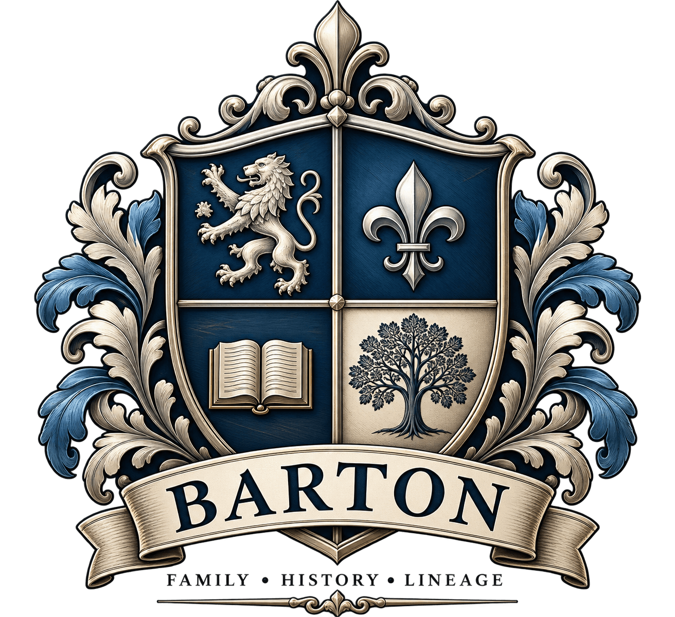 Barton family history crest